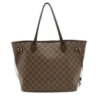 Louis Vuitton Pre-owned Tote Bags, female, Brown, Size: ONE SIZE Pre-owned Neverfull MM Damier Canvas Tote Bag