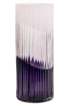 Kosta Boda Pliss Glass Vase in Pink/aubergine at Nordstrom