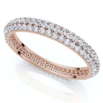 Pompeii3 1Ct Pave Diamond Eternity Ring 14k Gold Lab Grown
