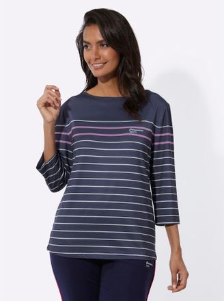 Catamaran Trainingsshirt CATAMARAN Freizeitshirt, Damen, Gr. 36/38, blau (marine, wei&szlig;, gestreift), 90% Polyester, 10% Elasthan, gemustert, gestreift, mehrfarbi