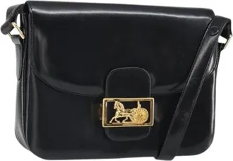 Celine Pre-owned Vintage Schoudertas - Dames - Vintage Schoudertas - Zwart - ONE Size - Leer - Vintage