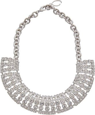 Oscar De La Renta Round Rhinestone Necklace