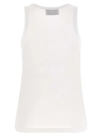 Coperni Logo-Embroidered Cotton-Modal Tank Top - white