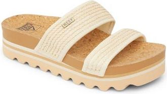 Reef Cushion Vista Hi Slide Sandal in Vintage Raffia at Nordstrom, Size 10