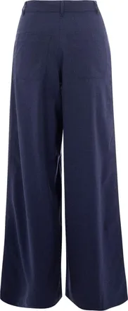 Sessun Womens Trousers Dasum Blazer Blue Polyester