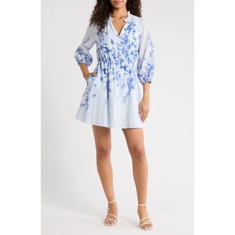 Sugarlips Fernie Field Sarie Cotton Minidress in Light Blue at Nordstrom, Size X-Small