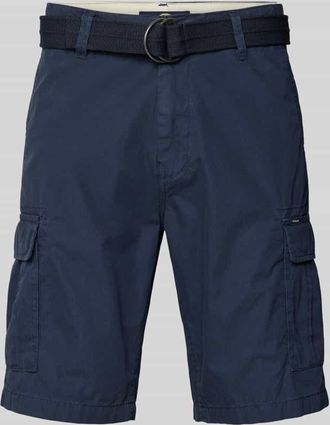 Petrol Industries Regular Fit Bermudas mit Cargo-Taschen in Marine, Gr&ouml;&szlig;e XXL