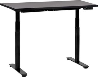 Beliani Beliani - Escritorio De Altura Regulable El&eacute;ctrico Dise&ntilde;o Moderno Patas Redondas 120 X 72 Cm Tablero Negro Soporte De Acero Negro Destinas