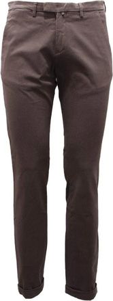 BRIGLIA 1949 Micro Fantasia Winterbroek - Heren - Slim Fit Broeken - Bruin - W32 - Broeken