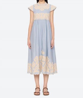 Sea New York Alexandra Midi Dress In Blue