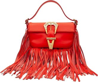Gedebe mini Habibi fringed bag - Rosso