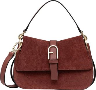 Furla Flow Mini Top Handle - Dames - Handtassen - Rood - ONE Size - Su&egrave;de - Tassen