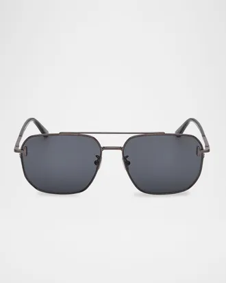 Tom Ford Men & apos;s FT1249-KM Metal Square Sunglasses