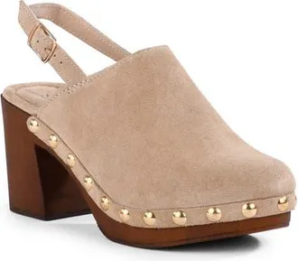 Seychelles New Heights Leather Clog in Taupe at Nordstrom, Size 8.5