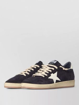 Golden Goose ball star suede sneakers leather heel detail