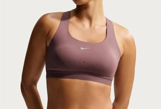 Nike High-Support Lightly Lined Sports Bra In Tattoo/reflective Silver