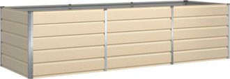 vidaXL Jardinera Marfil 290 X 100 X 75 Cm Acero Galvanizado Vidaxl