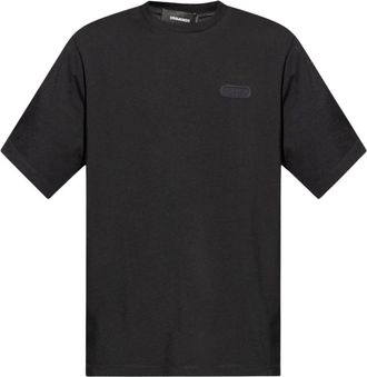 Dsquared2 DSquared2 Unisex volwassen Monotone Logo Loose Fit Casual T-shirt (Zwart)