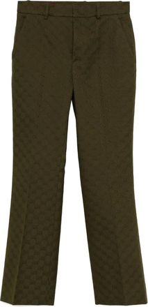 Gucci Broek met GG monogram - Groen