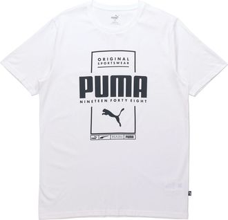 Puma Casual Sports Alphabet Printing Round Neck Short Sleeve White 586586-02