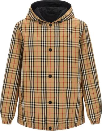 Burberry Beige Check Hood Jacket