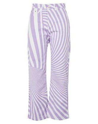 8 by YOOX PRINTED ORGANIC COTTON STRAIGHT CUT JEAN