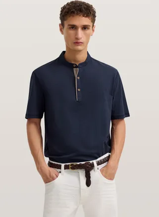 Bugatti Herren Poloshirt met opstaande kraag
