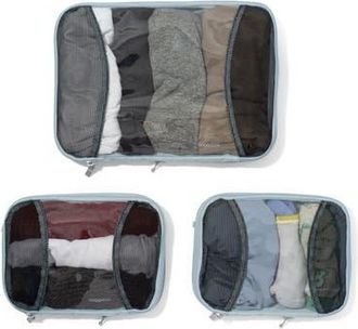 Baggallini 2 Medium / 1 Large Compression Packing Cubes Travel Set in Pool at Nordstrom