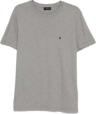 Dondup T-Shirt In Grey Cotton With Logo