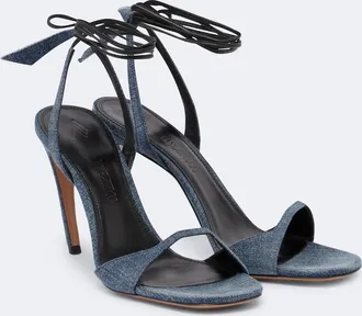 The Attico Ora denim slingback sandals