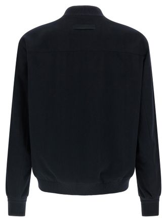 Ermenegildo Zegna Mens Blue Cashmere Bomber Clothing