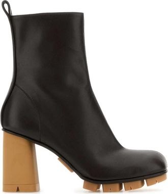 Bottega Veneta Black Leather Shore Ankle Boots
