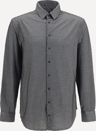 Giorgio Armani Camicia in cotone con stampa flock geometrica Man 42