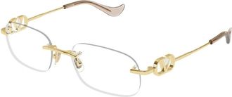 Valentino Glasses, female, Yellow, Size: 53 MM Eyeglasses