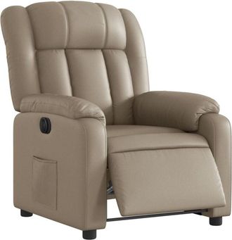 vidaXL Vidaxl - Sill&oacute;n Reclinable El&eacute;ctrico De Cuero Sint&eacute;tico Color Capuchino