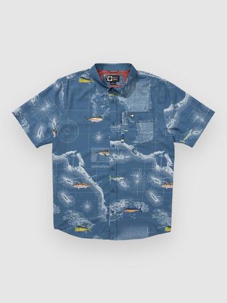Salty Crew Flagship Uv Button Up Hemd blau
