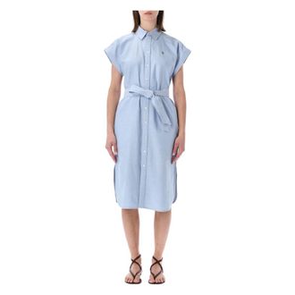 Polo Ralph Lauren Shirt Dresses, female, Blue, Size: 2XS Oxford Shirt Mini Dress