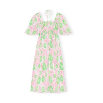 Ganni Midi Dresses, female, Pink, S, Midi Smock Dress