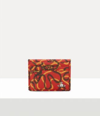 Vivienne Westwood Man. Card Holder Buccia Darancia Poppy-red-wiggle One Size Men