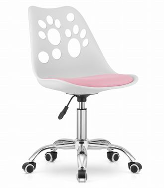 OEM Silla Giratoria Print - Blanca Y Rosa