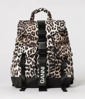 Ganni Zaino Ganni in nylon riciclato stampa animalier