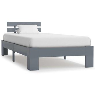 vidaXL Vidaxl - Giroletto senza Materasso Grigio 90x200 cm in Legno di Pino