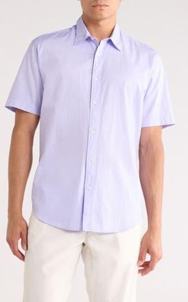 Coastaoro Eben Short Sleeve Button-Up Shirt in Pale Purple at Nordstrom Rack, Size Xx-Large