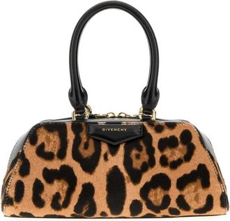 Givenchy Printed Calf Hair Mini Antigona East-west Handbag