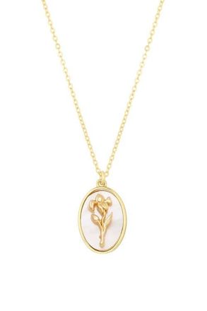 Set & Stones Katrina Birth Flower Necklace in Gold /September at Nordstrom