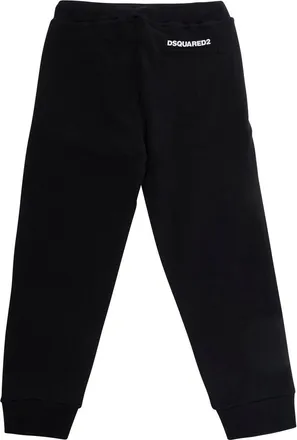 Dsquared2 Boys Pants, Black Cotton Trousers