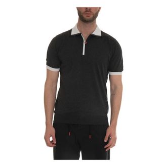 Kiton Heren, Tops, Grijs, Maat: L Katoen