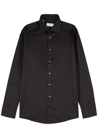 Eton Black Cotton-twill Shirt - 40
