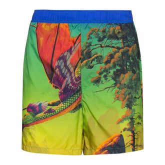 Valentino Garavani Dragon At Dawn Print Swim Shorts