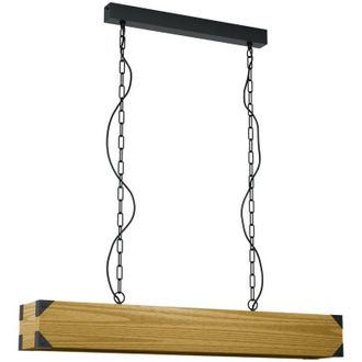 Eglo Eglo - Harborough 4 Lamp Straight Bar Pendant Ceiling Light Black